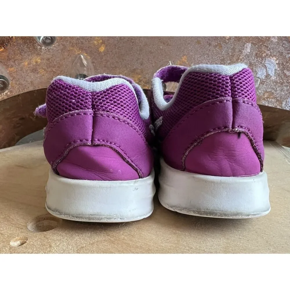 NIKE Downshifter Sneakers Shoes Low-Top Purple White Little Kids Girls Size 10 C